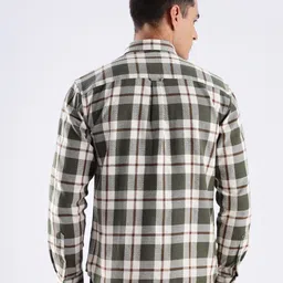 TURMS Men Standard Tailored Fit Tartan Checks Checked Casual Shirt image 4
