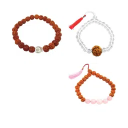 Divine souvenirs Unisex Set Of 3 Artificial Beaded Elasticated Bracelets-picture-11