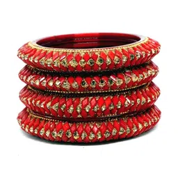 Only Offers Red Glass Artificial Stones Bangle-picture-32