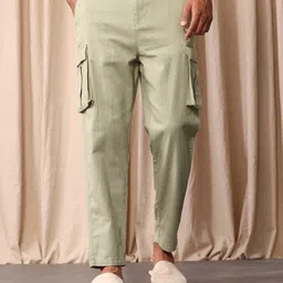 Mr Bowerbird Men Tapered Fit Cargos Trousers image 2
