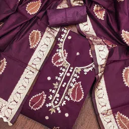 KIMISHA Embellished Unstitched Dress Material-image-96