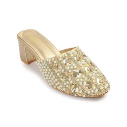 Nysah Embellished Leather Ethnic Comfort Mules-image-93