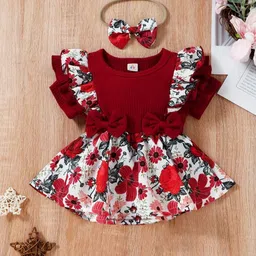 YK Floral Print Fit & Flare Dress-picture-24