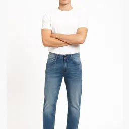 Roadster Men Blue Slim Fit Mid-Rise Light Fade Stretchable Jeans-picture-31