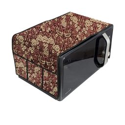 The Furnishing Tree Waterproof & Dustproof PVC Microwave Oven Top Cover with 6 Utility Pockets Flor-picture-22