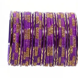 Only Offers Set Of 24 Glass Artificial Stones Bangles-picture-39