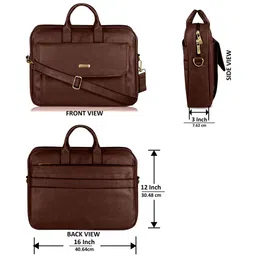 LOREM Men Textured Laptop Bag image 2