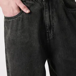 Mast & Harbour Men Loose Fit Leg Mid-Rise Cargo Style Jeans with Toggled Leg Openings image 2