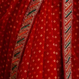 Satrani Bandhani Printed Pure Georgette Saree image 5