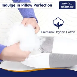 GADDA CO 8 Pieces White & Grey Height Adjustable Soft Pillows With Zipper image 3