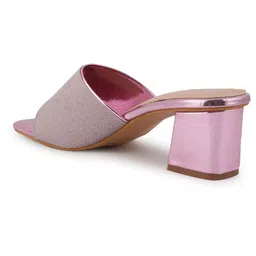 DressBerry Textured Party Block Mules image 4