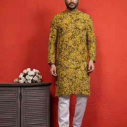 DEVOILER Men Printed Kurta image 4
