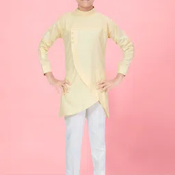 BAESD Boys Regular Pure Cotton Kurta with Trousers image 1