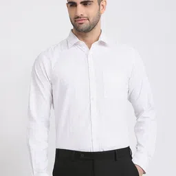 Park Avenue Men Slim Fit Micro Checked Cutaway Collar Formal Shirt-image-58