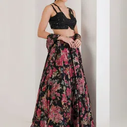 MAIVE Embellished Sequinned Ready to Wear Lehenga & Blouse With Dupatta image 4