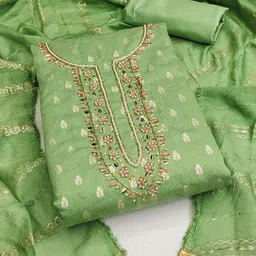 DIVASTRI Embellished Unstitched Dress Material-picture-17