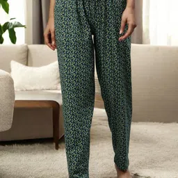 Kryptic Pack Of 2 Printed Pure Cotton Relaxed-Fit Mid-Rise Lounge Pants image 4