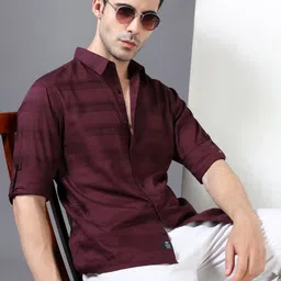 Roadster Men Horizontal Stripes Casual Shirt-picture-13