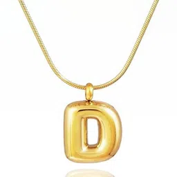aristal jewellery ARISTAL Women Gold-Plated Bubble Letter Necklaces "D" Necklace-picture-29