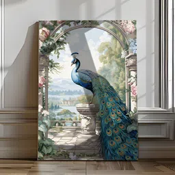 Eurotex Blue & Green 1 Piece Canvas Birds and Animals Wall Paintings-picture-34