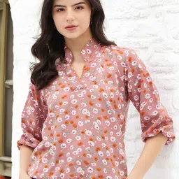 DressBerry Women Floral Printed Puff Sleeves Top-picture-13