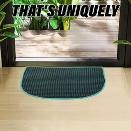 Aura Green 2 Pieces Dot D-Shap Woolen Anti-Skid Doormats image 5