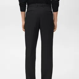 MANGO MAN Regular Fit Pleated Formal Trousers image 4