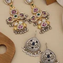 ABDESIGNS Set Of 2 Sophisticated German Silver Plated Classic Drop Earrings image 2