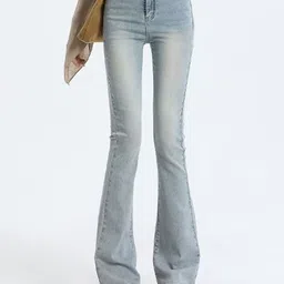DressBerry Women Regular Fit Mid-Rise Low Distress Heavy Fade Jeans-image-65