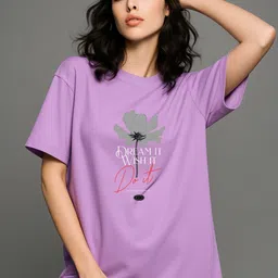 Moda Rapido Women Typography Printed T-shirt image 3