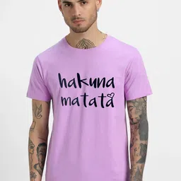 HESHA Men Typography Printed Round Neck Cotton T-shirt-picture-27