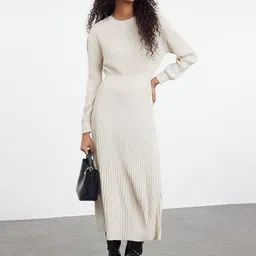 Trendyol Striped Fit & Flare Midi Dress-picture-30