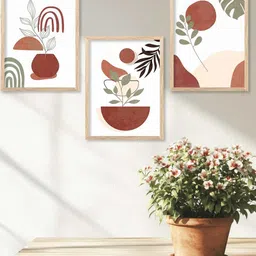 walllane Floral Wall Art With Frame Home Decor Wall Painting For Living Room Office Bedroom image 4