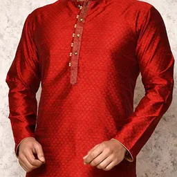 RANAK Men Pure Cotton Straight Regular Kurta with Churidar image 2