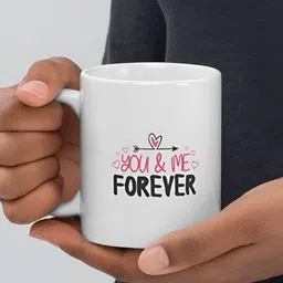 Mr UVD White & Black Printed Ceramic Glossy Mug 350 ml image 4