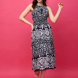 RANGRIWAZ Women Keyhole Neck Fit & Flare Dress-picture-35