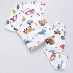 NAUTI KIDZ Boys Printed Pure Cotton Night suit-image-42