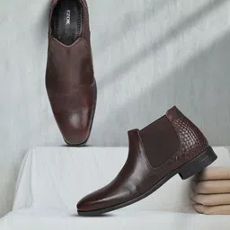 EZOK Men TPR Comfort Insole Leather Loafers Casual Shoes-image-35