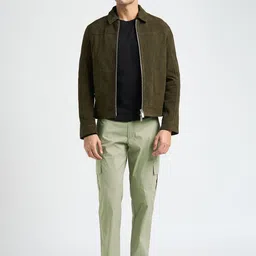 SELECTED Men Regular Fit Low-Rise Cotton Cargos Trousers-picture-34