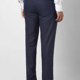 Van Heusen Men Checked Slim Fit Formal Trousers image 3