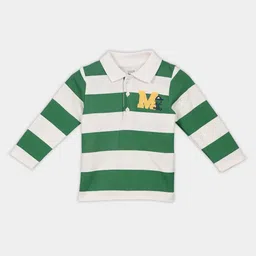 MINI KLUB Boys Striped Polo Collar Cotton T-shirt-picture-28