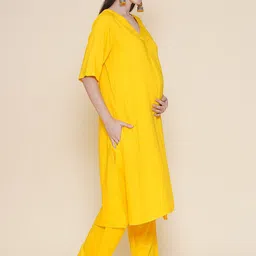 Mine4Nine Women Regular Kurta with Trousers image 3