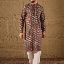 Ethnic Bay Men Ethnic Motifs Printed Festive Straight Kurta image 4