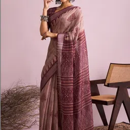 Mitera Ethnic Motifs Linen Blend Kota Saree image 2