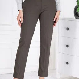 Mlada Women Slim Fit Easy Wash Formal Trousers-image-8