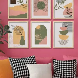 WALLLANE Brown Abstract Wall Paintings-picture-38