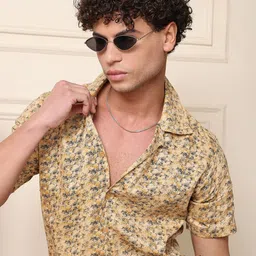 Metronaut Men Floral Sheer Printed Casual Shirt image 2