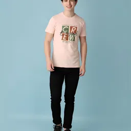 V-Mart Men Typography Printed Round Neck Slim Fit T-shirt image 4