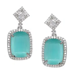 TRINK Rhodium-Plated American Diamond Studded Jewellery Set image 3