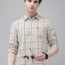 U.S. Polo Assn. Denim Co. Textured Checked Pure Cotton Casual Shirt-picture-26